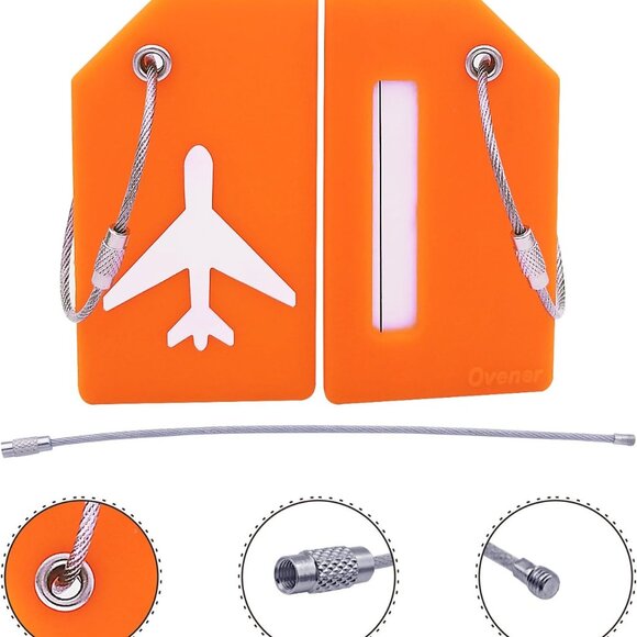 Silicone Luggage Tag with Name ID Card Perfect to Quickly Spot Luggage Suitcase - Picture 4 of 6